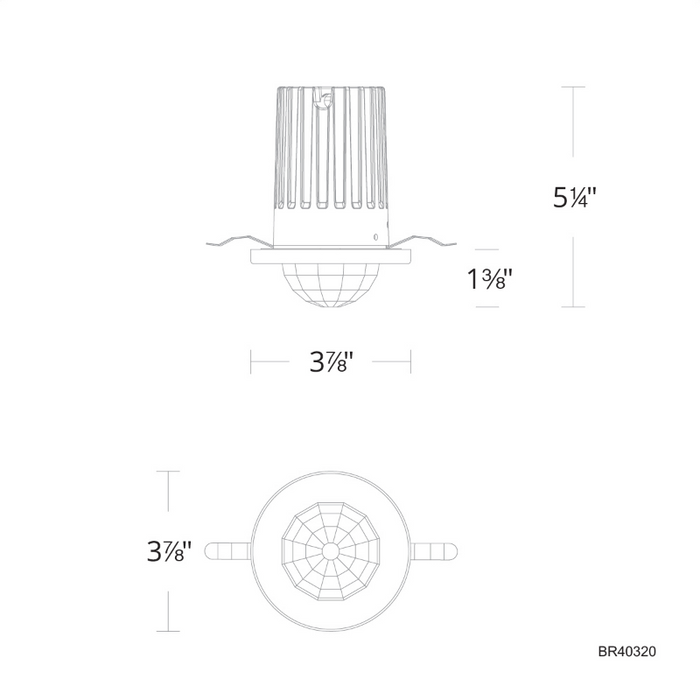 Schonbek Beyond BR40320 Vega 4" LED Recessed Light, 3CCT