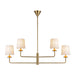 Alora Mood CH497445 Bridgette 4-lt 45" Chandelier - Brushed Gold