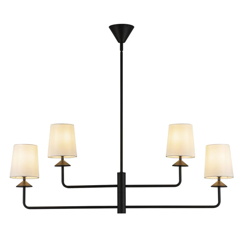 Alora Mood CH497445 Bridgette 4-lt 45" Chandelier - Matte Black