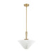 Alora Mood PD497016 Bridgette 1-lt 16" Pendant - Brushed Gold/Folded White