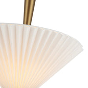 Alora Mood PD497016 Bridgette 1-lt 16" Pendant - Brushed Gold/Folded White