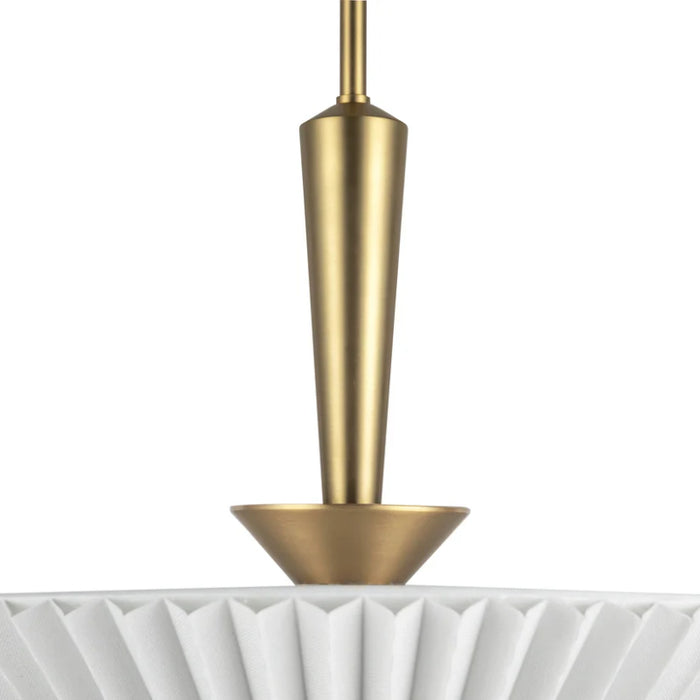 Alora Mood PD497016 Bridgette 1-lt 16" Pendant - Brushed Gold/Folded White