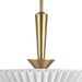 Alora Mood PD497016 Bridgette 1-lt 16" Pendant - Brushed Gold/Folded White