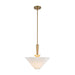 Alora Mood PD497016 Bridgette 1-lt 16" Pendant - Brushed Gold/Folded White