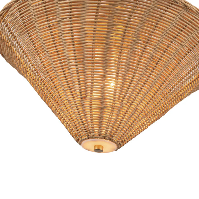 Alora Mood PD497016 Bridgette 1-lt 16" Pendant - Brushed Gold/Rattan