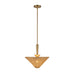 Alora Mood PD497016 Bridgette 1-lt 16" Pendant - Brushed Gold/Rattan