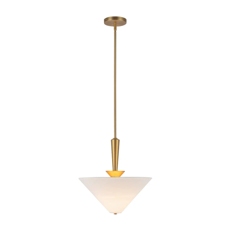 Alora Mood PD497016 Bridgette 1-lt 16" Pendant - Brushed Gold/White Linen