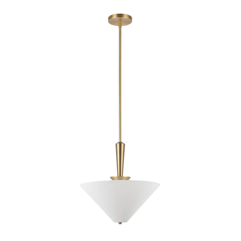 Alora Mood PD497016 Bridgette 1-lt 16" Pendant - Brushed Gold/White Linen