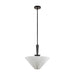 Alora Mood PD497016 Bridgette 1-lt 16" Pendant - Matte Black/Folded White