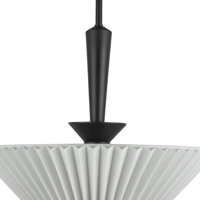 Alora Mood PD497016 Bridgette 1-lt 16" Pendant - Matte Black/Folded White