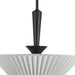 Alora Mood PD497016 Bridgette 1-lt 16" Pendant - Matte Black/Folded White