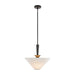 Alora Mood PD497016 Bridgette 1-lt 16" Pendant - Matte Black/Folded White