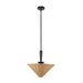 Alora Mood PD497016 Bridgette 1-lt 16" Pendant - Matte Black/Rattan