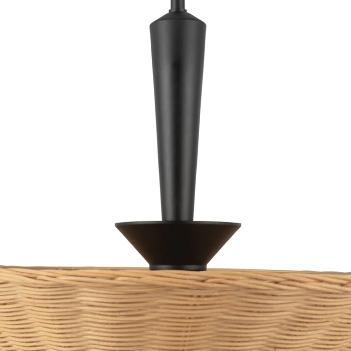 Alora Mood PD497016 Bridgette 1-lt 16" Pendant - Matte Black/Rattan