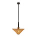Alora Mood PD497016 Bridgette 1-lt 16" Pendant - Matte Black/Rattan