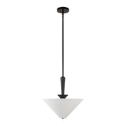 Alora Mood PD497016 Bridgette 1-lt 16" Pendant - Matte Black/White Linen