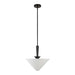 Alora Mood PD497016 Bridgette 1-lt 16" Pendant - Matte Black/White Linen