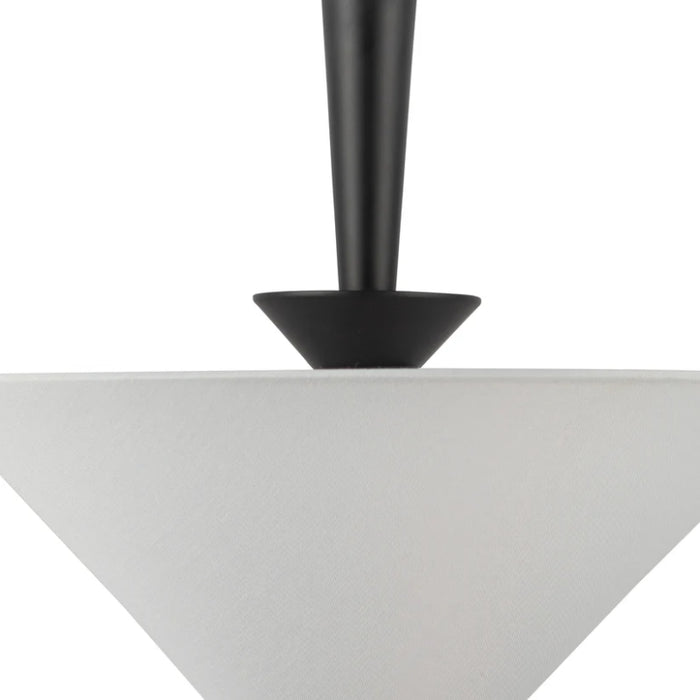 Alora Mood PD497016 Bridgette 1-lt 16" Pendant - Matte Black/White Linen