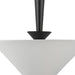 Alora Mood PD497016 Bridgette 1-lt 16" Pendant - Matte Black/White Linen