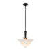 Alora Mood PD497016 Bridgette 1-lt 16" Pendant - Matte Black/White Linen