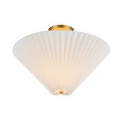 Alora Mood SF497016 Bridgette 1-lt 16" Semi-Flush Mount - Brushed Gold/Folded White