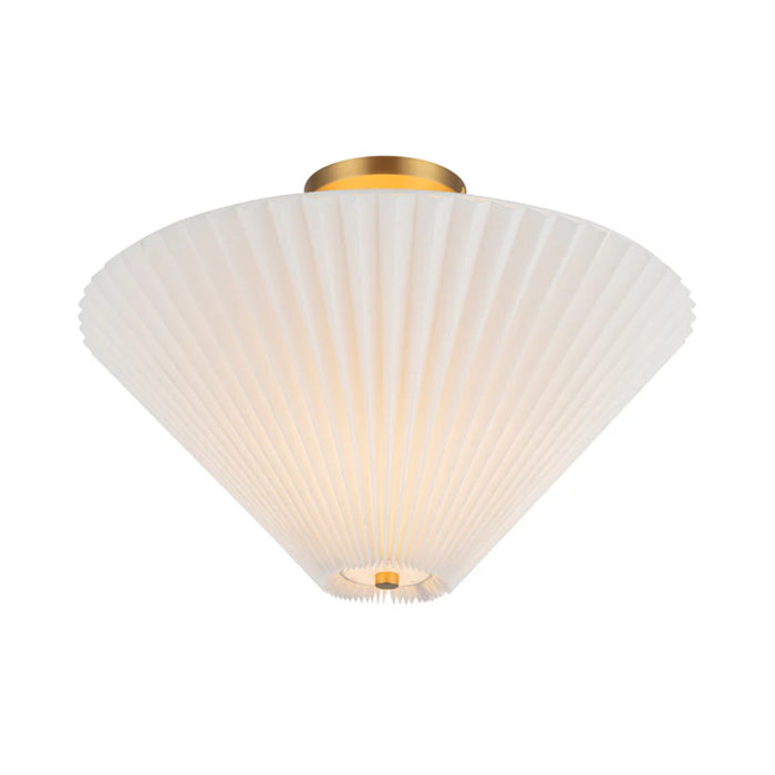 Alora Mood SF497016 Bridgette 1-lt 16" Semi-Flush Mount - Brushed Gold/Folded White