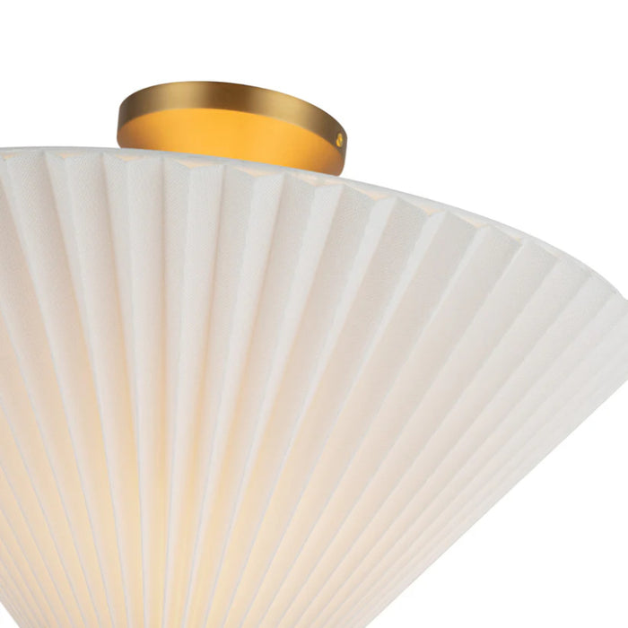 Alora Mood SF497016 Bridgette 1-lt 16" Semi-Flush Mount - Brushed Gold/Folded White