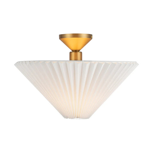 Alora Mood SF497016 Bridgette 1-lt 16" Semi-Flush Mount - Brushed Gold/Folded White