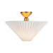 Alora Mood SF497016 Bridgette 1-lt 16" Semi-Flush Mount - Brushed Gold/Folded White