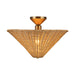 Alora Mood SF497016 Bridgette 1-lt 16" Semi-Flush Mount - Brushed Gold/Rattan