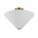 Alora Mood SF497016 Bridgette 1-lt 16" Semi-Flush Mount - Brushed Gold/White Linen