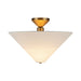 Alora Mood SF497016 Bridgette 1-lt 16" Semi-Flush Mount - Brushed Gold/White Linen