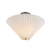 Alora Mood SF497016 Bridgette 1-lt 16" Semi-Flush Mount - Matte Black/Folded White