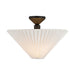 Alora Mood SF497016 Bridgette 1-lt 16" Semi-Flush Mount - Matte Black/Folded White