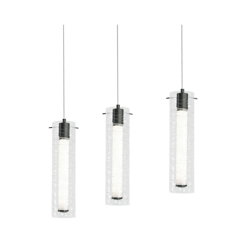 AFX BRIP04LAJUD Bari 3-lt 36" LED Linear Pendant - Black