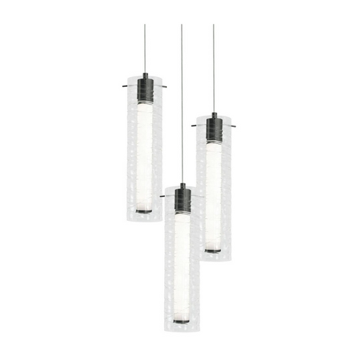 AFX BRIP04LAJUD Bari 3-lt 18" LED Round Pendant - Black