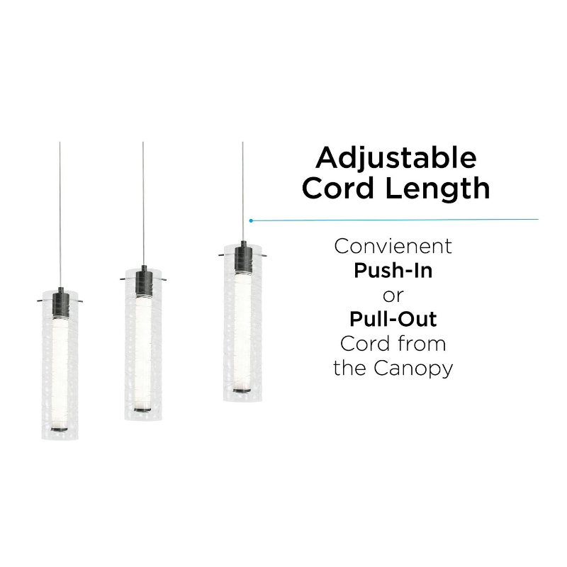 AFX BRIP04LAJUD Bari 3-lt 36" LED Linear Pendant