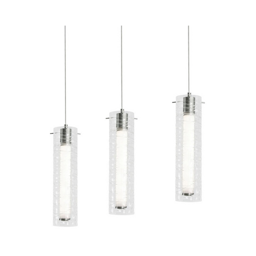 AFX BRIP04LAJUD Bari 3-lt 36" LED Linear Pendant - Satin Nickel