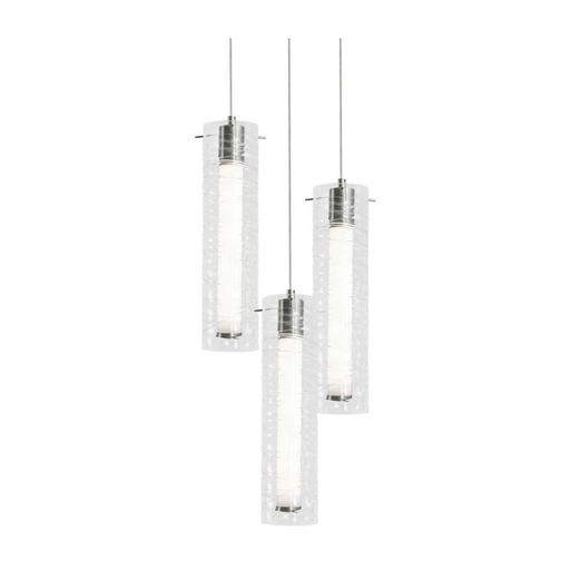 AFX BRIP04LAJUD Bari 3-lt 18" LED Round Pendant - Satin Nickel