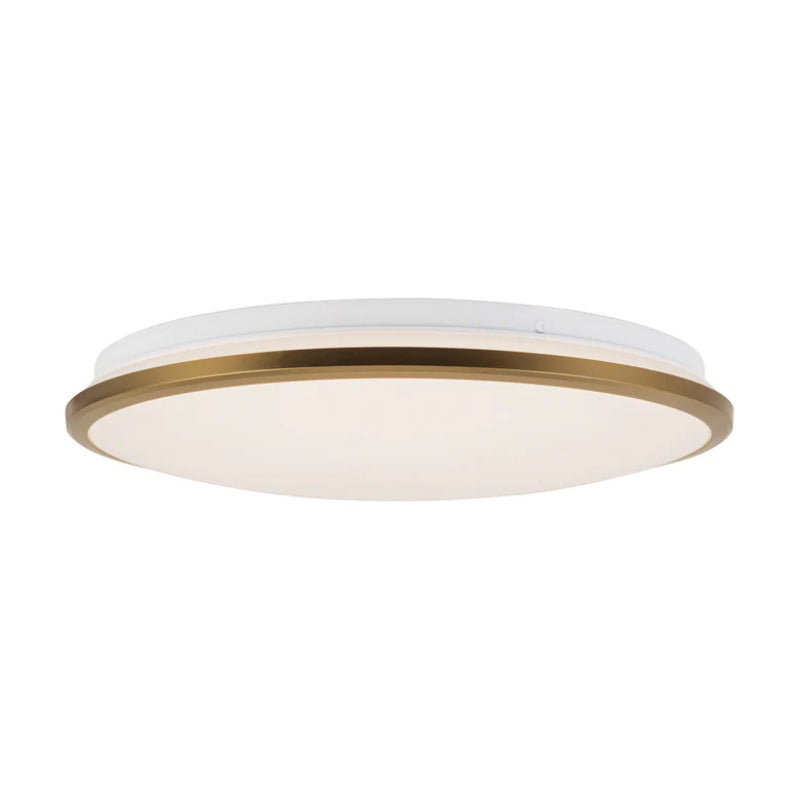 Kuzco FM43315-5CCT Brook 1-lt 15" LED Flush Mount, 5CCT Selectable - Brushed Gold