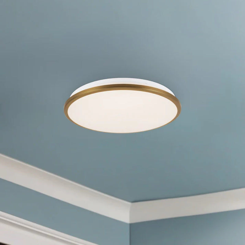 Kuzco FM43315-5CCT Brook 1-lt 15" LED Flush Mount, 5CCT Selectable - Brushed Gold