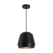 AFX BRXP10MB Bronx 1-lt 10" Pendant - Black/Gold