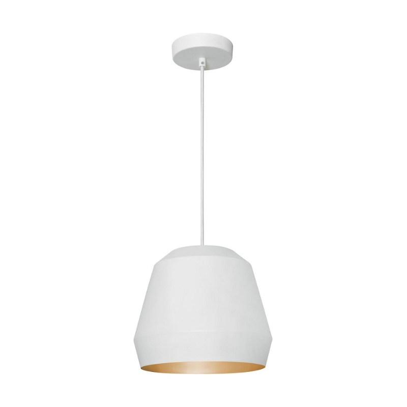 AFX BRXP10MB Bronx 1-lt 10" Pendant - White/Gold