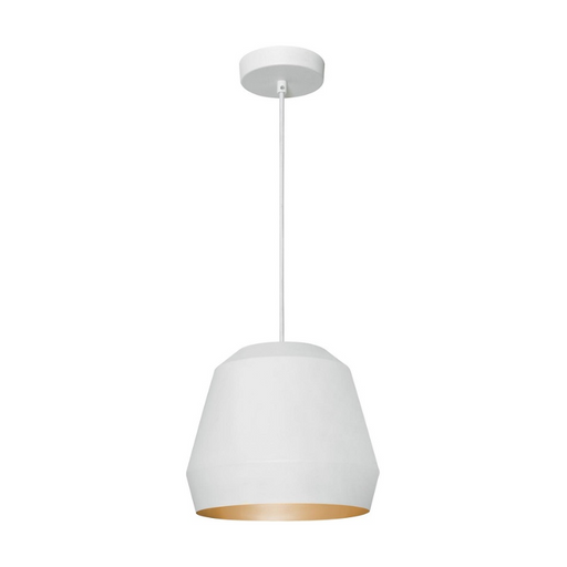 AFX BRXP10MB Bronx 1-lt 10" Pendant - White/Gold