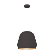 AFX BRXP14MB Bronx 1-lt 14" Pendant - Black/Gold