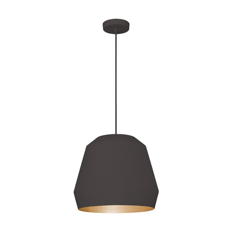 AFX BRXP14MB Bronx 1-lt 14" Pendant - Black/Gold