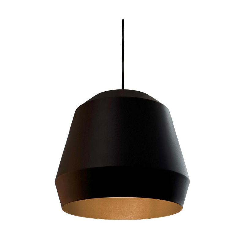 AFX BRXP14MB Bronx 1-lt 14" Pendant - Black/Gold