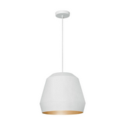 AFX BRXP14MB Bronx 1-lt 14" Pendant - White/Gold