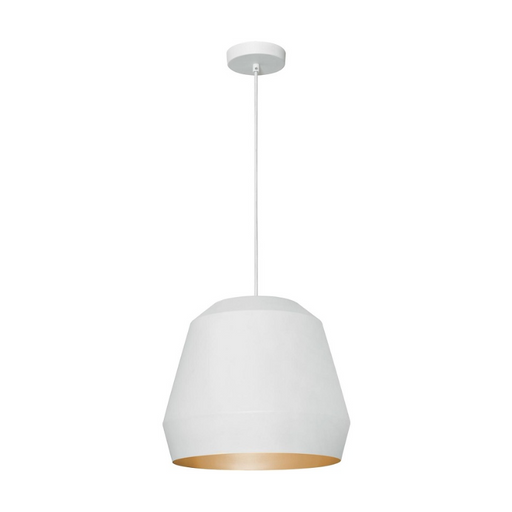 AFX BRXP14MB Bronx 1-lt 14" Pendant - White/Gold