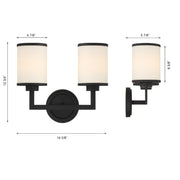 Crystorama BRY-8002 Bryant 2-lt 15" Wall Sconce
